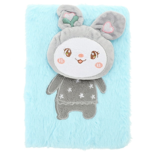 KAKOWELY Precioso cuaderno de uso diario, cuadernos de peluche, blocs de notas de diario esponjosos, cuaderno de uso diario
