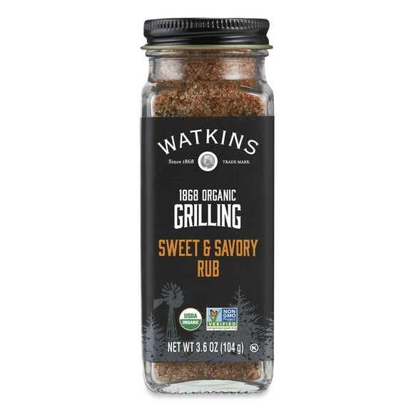 (Pack of 3), Watkins 1868 Organic Grilling Sweet & Savory Rub, 3.6 oz