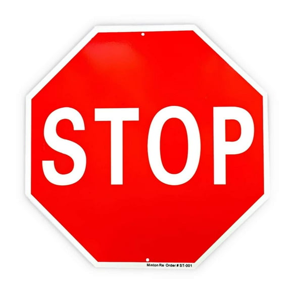 Stop Sign, Street Traffic Warning Reflective Signs, 12"x 12" Octagon Rust Free Aluminum Sign, UV Protected, Weather/Fade Resistant, Indoor/Outdoor Use