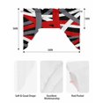 thumbnail image 6 of Swag Curtain Valances Red Stripes Swag Valances for Kitchen Windows Black Grey Lines Art Window Treatment Curtains Drapes for Kitchen Bedroom Living Room Bathroom Over Sink 56"x36", 6 of 6