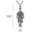 thumbnail image 2 of Double Dragon Sword with Blue Crystal Pendant Necklace by Real Metal NK-646, 2 of 4