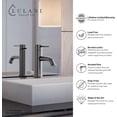 thumbnail image 5 of Lulani Aruba Stainless Steel 1-Handle Single Hole Bathroom Faucet with Drain Assembly - Gun Metal, 5 of 7