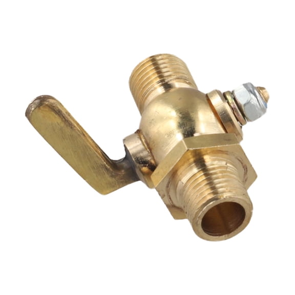 Novixy Brass Drain Petcock Shut Off Valve for Fuel Gas, BSP Male Thread 1/4 3/8 1/2 3/4 Inch, 0.8 Mpa Stop Cock Switch