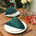 thumbnail image 3 of GZHJMY Green Galaxy Cloth Napkins Set of 4, Reusable Washable Polyester Dinner Napkins for Family, Restaurant, Wedding, Party Decor 20 x 20 Inch, 3 of 7