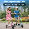thumbnail image 6 of COBIZI Electric Scooter for Kids Ages 6-14, 10 mph, 80 mins Ride Time, 150W Motor, Adjustable Speed & Height, Colorful Lights,LED Display,Foldable Kids Electric Scooter, 6 of 9