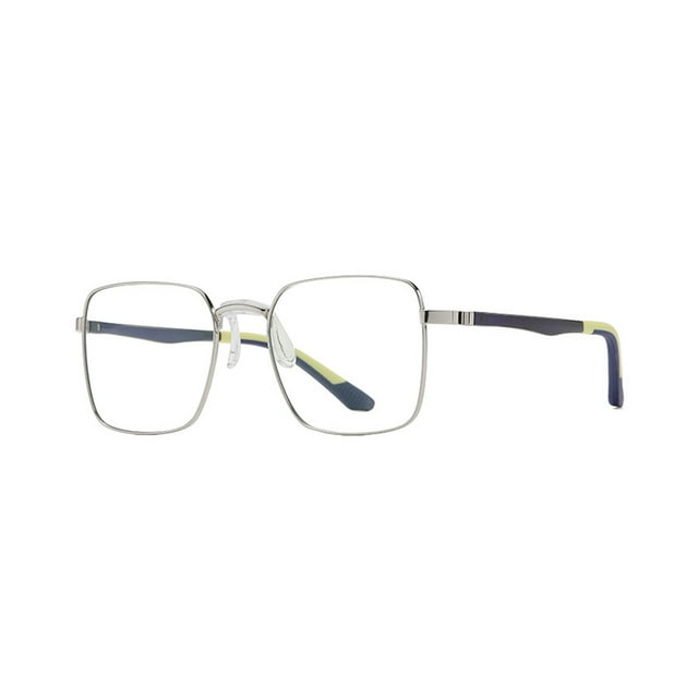 fastboy Reading Glasses Women Anti-fatigue Eyeglass Computer Blocking Goggles Eyewear Plain Glass Spectacles Eye Protector Silver/Dark Blue