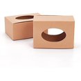 thumbnail image 4 of 30 Packs 4x2.8x1.8 Inch Kraft Oval Window Soap Box Paper Kraft Box for Homemade Soap Party Favor, 4 of 7