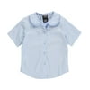 French Toast Little Girls' S/S Peter Pan Lace Trim Blouse (Sizes 4 - 6X)