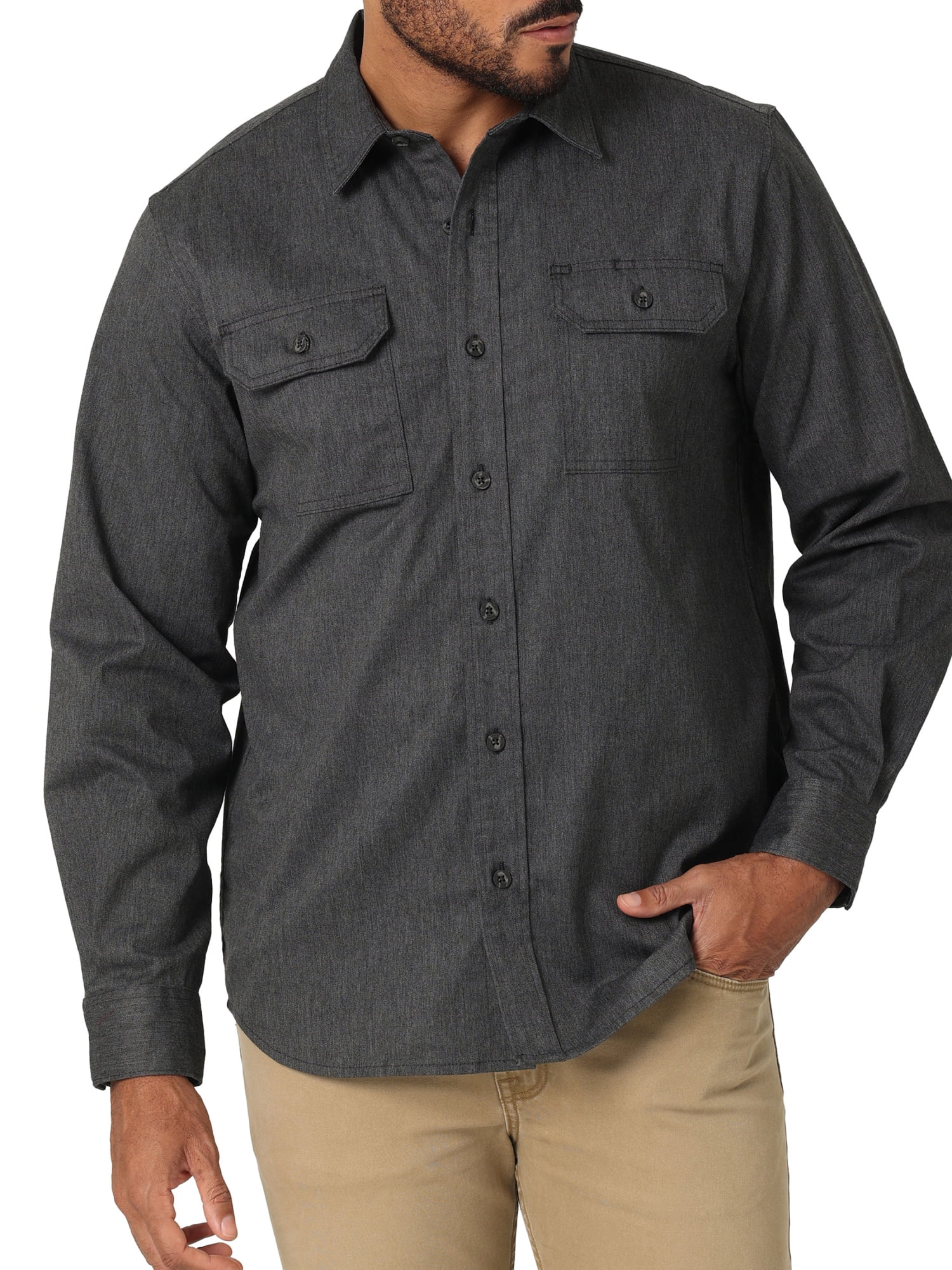 Wrangler® Men's Long Sleeve Epic Soft Woven Shirt, Sizes S-5XL 