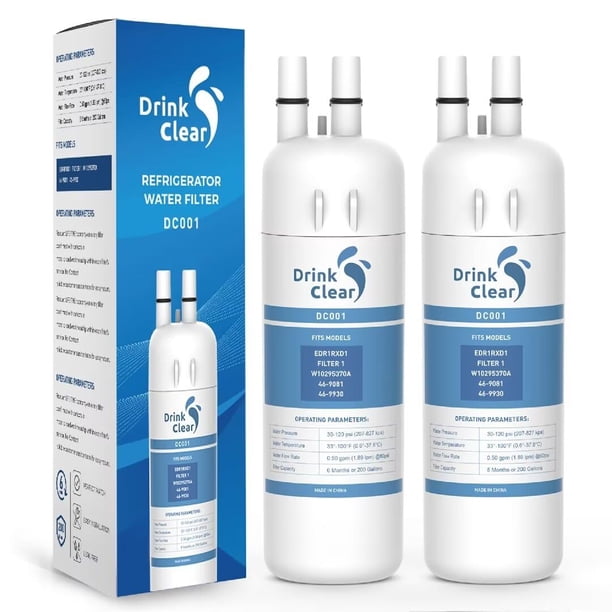 Filtro de agua para frigorífico compatible con DrinkClear Whirlpool