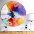 thumbnail image 3 of Designart 'Creative Flower in Multiple Colors ' Farmhouse wall clock, 3 of 4