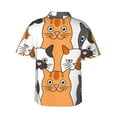 thumbnail image 3 of Bixox Men's Hawaiian Shirts Men's Funny Cats Print Short-Sleeve Shirt-Small, 3 of 8