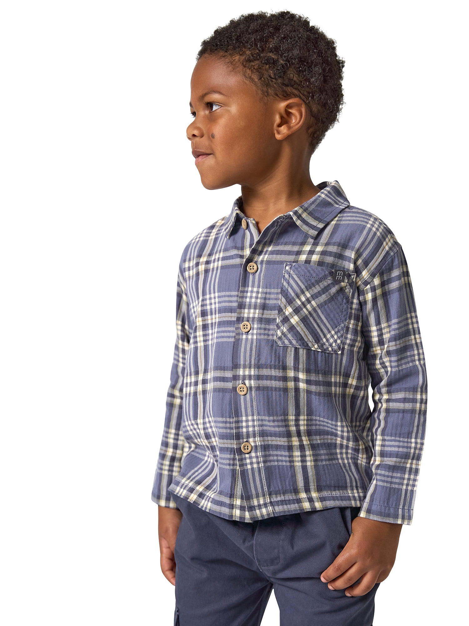 Modern Moments by Gerber Toddler Boy Button Down Shirt and Cargo Jogger Outfit Set, Sizes 12 Months - 5T