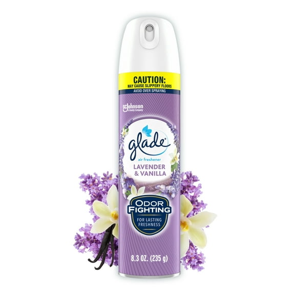 Glade Air Freshener Spray, Mothers Day Gifts, Lavender & Vanilla Scent, Fragrance Infused with Essential Oils, 8.3 oz