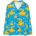 thumbnail image 4 of Top-kevin Yellow Rubber Ducks Pattern Women's Long-Sleeve Shirt And Full-Length Bottom Pajama Set, 4 of 6
