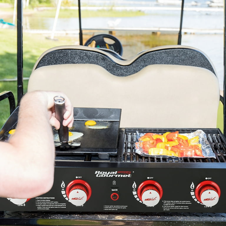 4-Burner Portable GAS Grill and Griddle Combo | Royal Gourmet