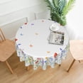 thumbnail image 3 of Spring Flower Tablecloth Round 60 Inch Wildflower Spring Summer Seasonal Table Cloth Washable Spillproof Wrinkle Resistant Fabric Table Cover for Indoor Outdoor Kitchen Dinning, 3 of 6
