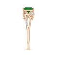 thumbnail image 3 of ANGARA Nature Inspired Square Lab Grown Emerald Twisted Vine Engagement Ring for Women in 14K Rose Gold (Size-6mm) | May Birthstone, Anniversary, Jewelry Gift for Women | Lab-Grown Emerald Ring, 3 of 9