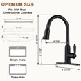 thumbnail image 2 of Single-Handle Pull-Out Sprayer Kitchen Faucet Deckplate Included in Matte Black, 2 of 7