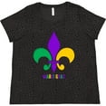 thumbnail image 3 of Inktastic Mardi Gras Fleur De Lis Women's Plus Size T-Shirt, 3 of 5
