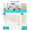 thumbnail image 7 of Window Privacy Film, Ivory White UV Sun Blocking Window Tint Film Heat Control One Way Blackout Window Film, Pure Swan White Solid Color Simple Minimalism Art Non Adhesive Static Cling 17.7x39.3 In, 7 of 7