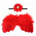 thumbnail image 3 of MIASHUI Angel Baby Wings Photography Prop Soft Photography Costume Role Play Angel Baby Costume Infant Clothing Accessories Red, 3 of 4
