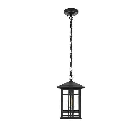 Elegant Lighting Harley 12 inch Outdoor Pendant in Black