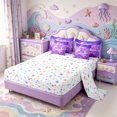 thumbnail image 3 of Manfei Salamander Pattern 7 Pieces Full Size Bedding Sets,Colorful Axolotl Full Size Bed in a Bag,Colorful Stars Reversible, 3 of 7