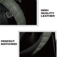 thumbnail image 3 of Auto Drive Premium Sierra Green Soft Protein Leather Universal Steering Wheel Cover-25SWC25, 3 of 9