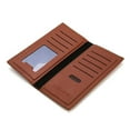 thumbnail image 2 of Business Mens Leather Wallets Bifold Long Clutch Credit Card Coin Holder Purse, 2 of 6