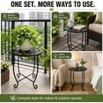 thumbnail image 6 of Rekopi 2 Pack Indoor Outdoor Side Tables, 15in high Versatile Round Metal End Table for Patio Balcony Yard, 6 of 7