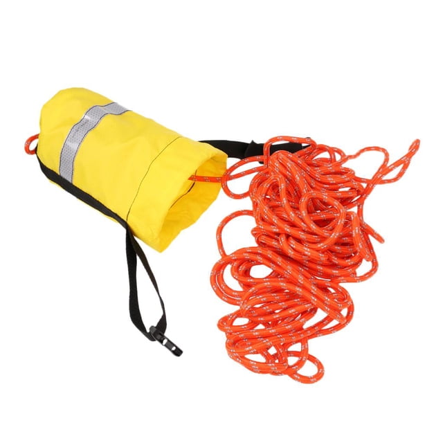 koolsoo 21m Buoyant Throw Rope Bag Reflective Strap for Climbing Kayak Yellow 69ft
