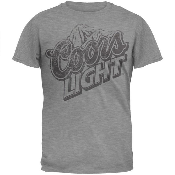 Coors Coors Light Large Distressed Mountain Logo TShirt Walmart