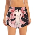 thumbnail image 2 of Salouo Cute Axolotl Sakura Blossoms Print Women's 2 in 1 Running Shorts Double-Layer Shorts Athletic Workout Gym Yoga Shorts Running Shorts for Women-Large, 2 of 7