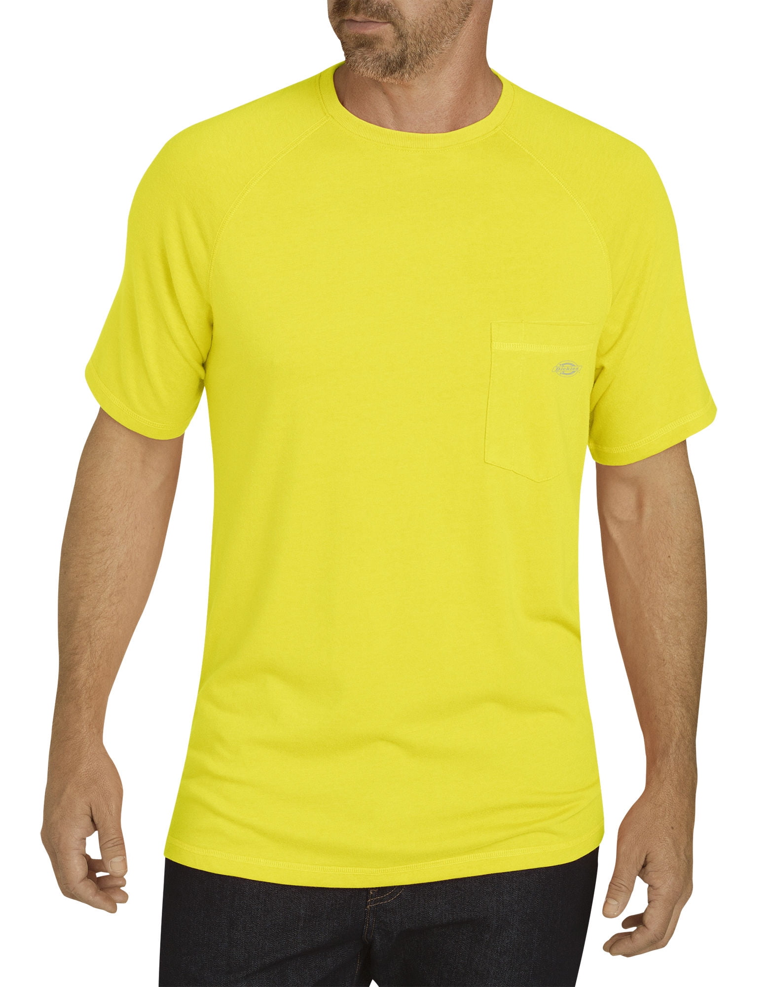 Dickies Mens Temp-iQ Performance Cooling T-Shirt, XXL, Bright Yellow ...
