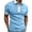 Light Blue, variant on Mens Polo Shirts Summer Solid Print Turn Down Collar Short Sleeve Men'S Clothing