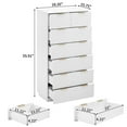 thumbnail image 3 of Hassch 7 Drawers Dresser for Bedroom, Chest of Drawers, Clothes Storage Organizer for Closet, Hallway, Living Room, White, 3 of 10