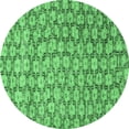 thumbnail image 1 of Ahgly Company Indoor Round Persian Emerald Green Traditional Area Rugs, 3' Round, 1 of 4