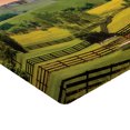 thumbnail image 2 of Ambesonne Landscape Fitted Sheet, Surreal Countryside, Twin Size, Green Blue Orange, 2 of 3