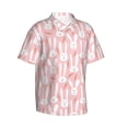 thumbnail image 2 of Daiia Cute Rabbit Carrot Hawaiian Shirt for Men Gentle Cotton Regular Short Sleeve Casual-Large, 2 of 9