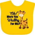 thumbnail image 3 of Inktastic Oh Were You Waiting for Me with Baby Giraffe Boys or Girls Baby Bib, 3 of 4