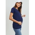 thumbnail image 2 of LaClef Jersey Round Neck Short Sleeve Maternity Top, 2 of 5