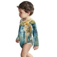 thumbnail image 3 of Xecao Rustic Blue Vase Blossoms Print Baby unisex-baby Cotton Long-sleeve Bodysuits-2 Years, 3 of 6