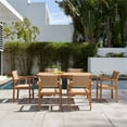 thumbnail image 2 of Vifah Chesapeake 7-Piece Solid Wood Patio Dining Set in Golden Oak, 2 of 7