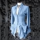 thumbnail image 1 of Pntutb Mujeres Manga Larga Retro Encaje Trim Button Up Vintage Irregular Tailcoat Outwear Pntutb Pntutb-7286, 1 of 4