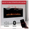 thumbnail image 2 of Northwest 50in Wall Mount Electric Fireplace with Bluetooth Speakers, Black, 2 of 9