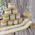 thumbnail image 2 of Rollos de arpillera de Yute Natural, cinta con encaje, costura DIY, tela de yute, envoltura de regalo, artesanía, fiesta de boda, Navidad, decoración del hogar, 2 m/rollo, 2 of 4