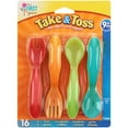 thumbnail image 2 of The First Years Take & Toss Dishwasher-Safe Infant Feeding Forks and Spoons, Rainbow Colors, 16 Pack, 2 of 4