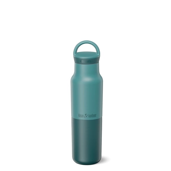 Klean Kanteen Rise Classic Insulated Water Bottle - Keeps Drinks Cold for 42 Hours - Stainless Steel - Insulated Water Bottle - Leak & Sweat-Proof - Arch Loop Cap - 12 oz - Brittany Blue
