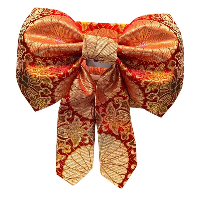 Cinturón de lazo para kimono japonés, portátil, cómodo y elegante para mujer, accesorio para bata yukata Naranja